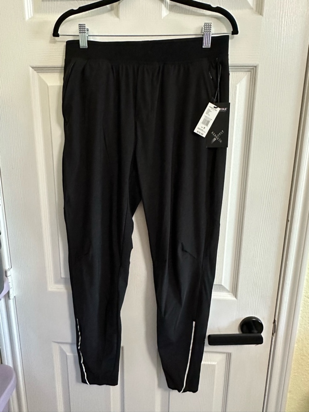 Kenneth Cole Active Tech Jogger Pants Slim Fit Lightweight Reflective Medium